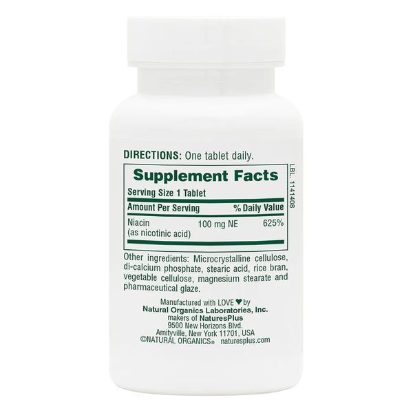 Natures Plus Niacin 100 mg, 90 таблеток CN11700 фото