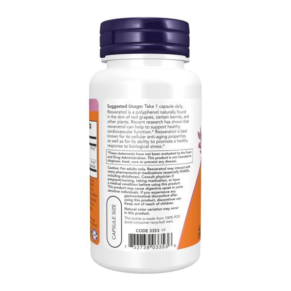 Resveratrol 200 mg - 120 vcaps 2023-10-2494 фото