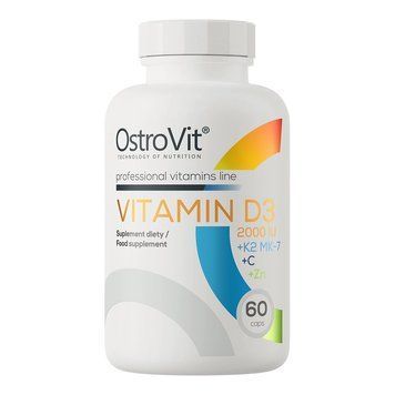OstroVit Vitamin D3 2000 IU + K2 MK-7 + C + Zinc, 60 капсул CN7753 фото