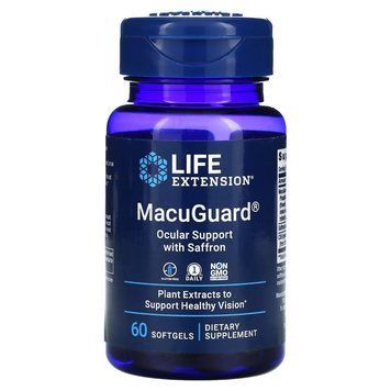 Life Extension MacuGuard Ocular Support with Saffron, 60 капсул CN11319 фото
