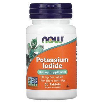 NOW Potassium Iodide, 60 таблеток CN11583 фото
