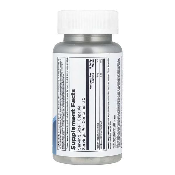 Liposomal Iron 18mg - 30 vcaps E56D2499C69C фото