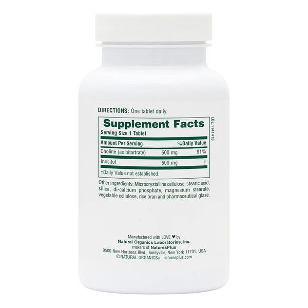 Natures Plus Choline and Inositol, 60 таблеток CN11745 фото