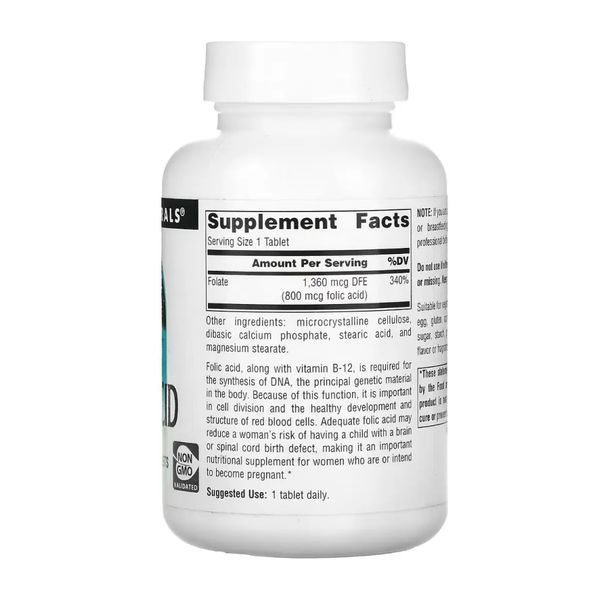 Folic Acid 800 mcg - 200 tabs 2023-10-5120 фото