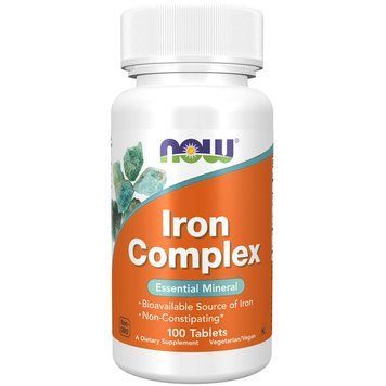 NOW Iron Complex, 100 таблеток CN11528 фото