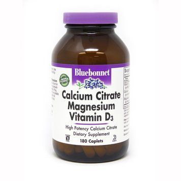 Bluebonnet Nutrition Calcium Citrate Magnesium Vitamin D3, 180 каплет CN3957 фото