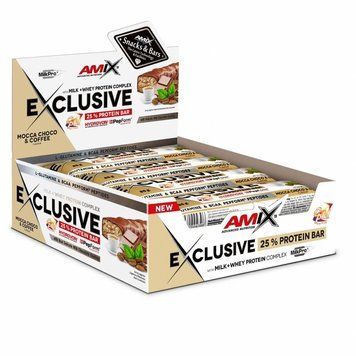 AMIX Exclusive Protein Bar, 12*85 грамм - Мокко-шоко-кофе CN15892-8 фото