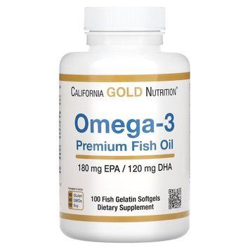 California Gold Nutrition Omega 3 Premium Fish Oil, 100 рыбных капсул CN7033 фото