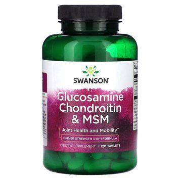 Swanson Glucosamine, Chondroitin & MSM (1 per day), 120 таблеток CN16661 фото