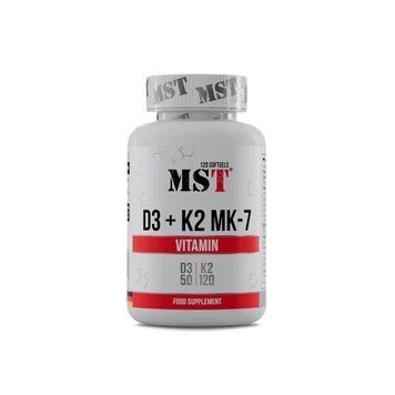 MST Nutrition Vitamin D3 + K2 MK7, 120 капсул CN15308 фото