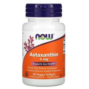 NOW Astaxanthin 4 mg, 60 капсул CN9988 фото