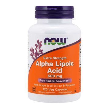 NOW Alpha Lipoic Acid 600 mg, 120 вегакапсул CN4413 фото