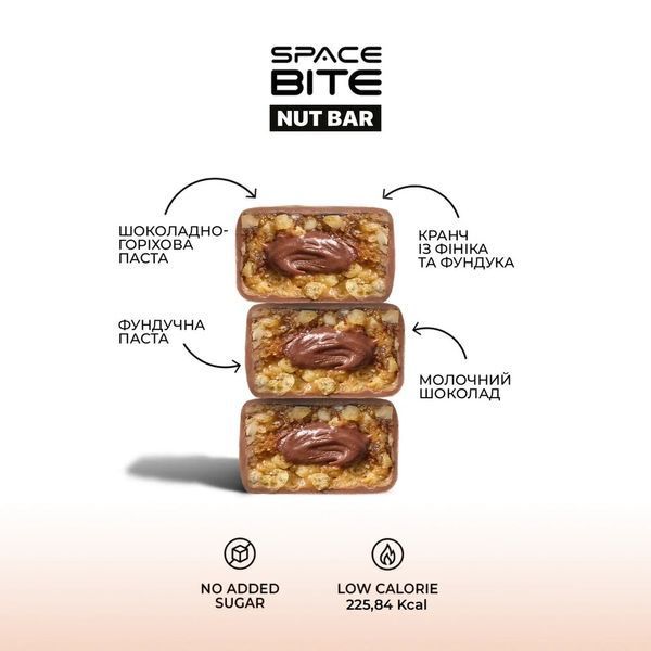 Spacefood Space Bite Nut Bar, 10*40 грам - Шоколад-фундук CN17205 фото