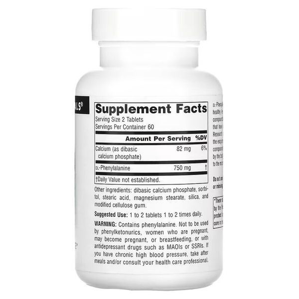 Source Naturals DLPA 375 mg, 120 таблеток CN12613 фото