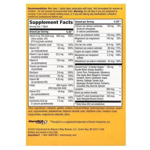Nature's Way Alive! Men's Complete Multivitamin, 50 таблеток CN14145 фото