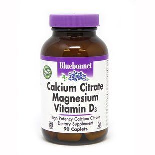 Bluebonnet Nutrition Calcium Citrate Magnesium Vitamin D3, 90 каплет CN3958 фото