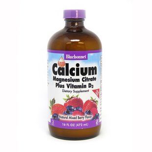 Bluebonnet Nutrition Calcium Magnesium Citrate plus Vitamin D3, 472 мл - Ягоды CN5084-2 фото