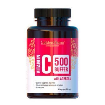 Golden Pharm Vitamin C 500 mg, 90 капсул FA03AADD3114 фото
