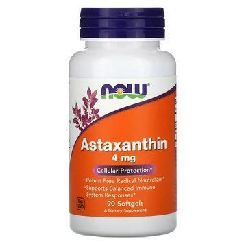 NOW Astaxanthin 4 mg, 90 капсул CN9991 фото