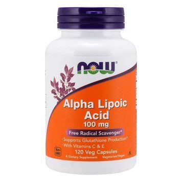 NOW Alpha Lipoic Acid 100 mg, 120 вегакапсул CN4414 фото