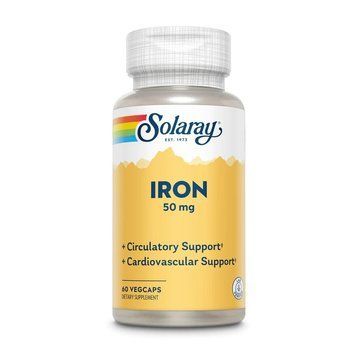 Solaray Iron 50 mg, 60 вегакапсул CN10311 фото