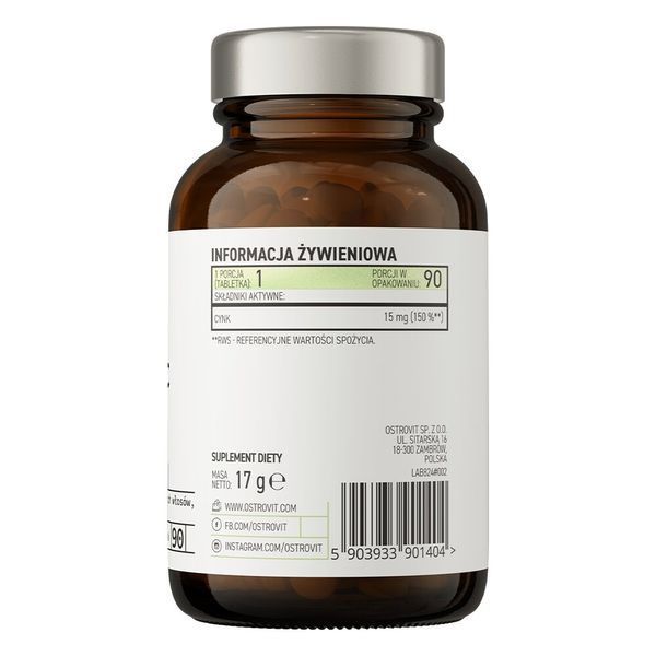OstroVit Pharma Organic Zinc, 90 таблеток CN16040 фото
