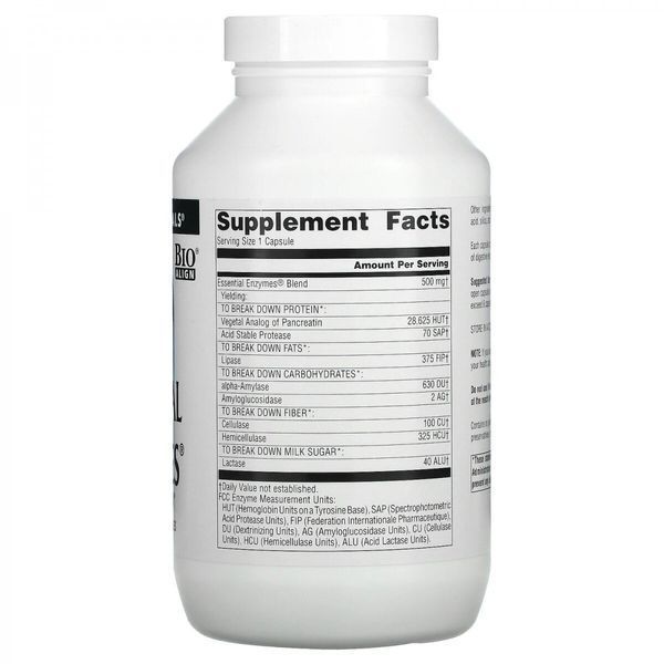 Source Naturals Daily Essential Enzymes 500 mg, 60 капсул CN12621 фото