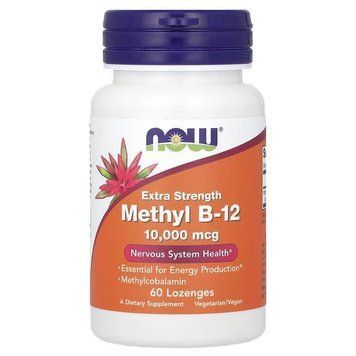NOW Methyl B12 10000 mcg, 60 леденцов CN15612 фото