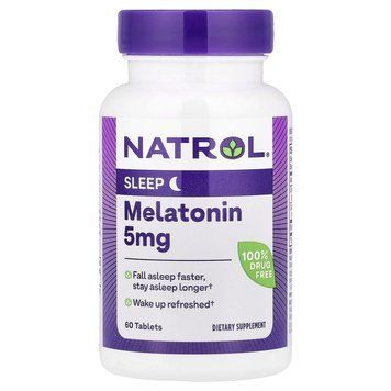 Natrol Melatonin 5mg, 60 таблеток CN13295 фото