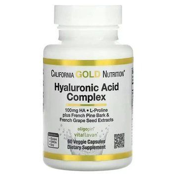 California Gold Nutrition Hyaluronic Acid Complex, 60 вегакапсул D1C41CDB6D2C фото