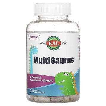 KAL MultiSaurus, 90 жувальних таблеток - Ягоды, виноград и апельсин CN16525-2 фото