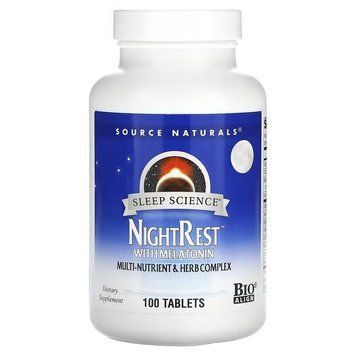 Source Naturals Sleep Science NightRest Melatonin, 100 таблеток CN12634 фото