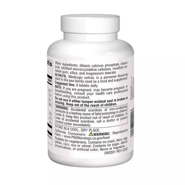 Source Naturals Alfalfa 648 mg, 250 таблеток CN13631 фото