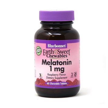 Bluebonnet Nutrition Earth Sweet Chewables Melatonin 1 mg, 60 жевательных таблеток CN5109 фото