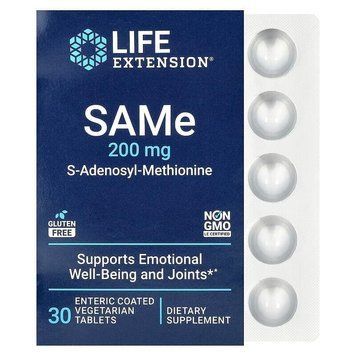Life Extension SAMe 200 mg, 30 таблеток CN17294 фото