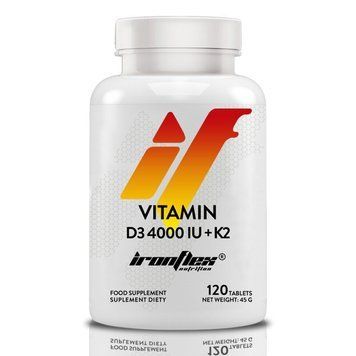 IronFlex Vitamin D3 4000 + K2, 120 таблеток CN17402 фото