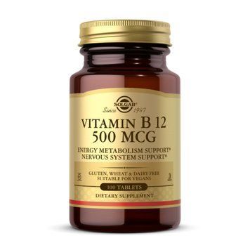 Vitamin B12 500mcg - 100 tabs 2023-10-3704 фото