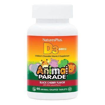 Natures Plus Animal Parade Vitamin D3, 90 жевательных таблеток - Вишня CN11814-1 фото