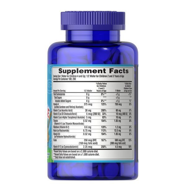 Puritan's Pride Pre-Vites Childrens Multivitamin, 100 жувальних таблеток CN13219 фото