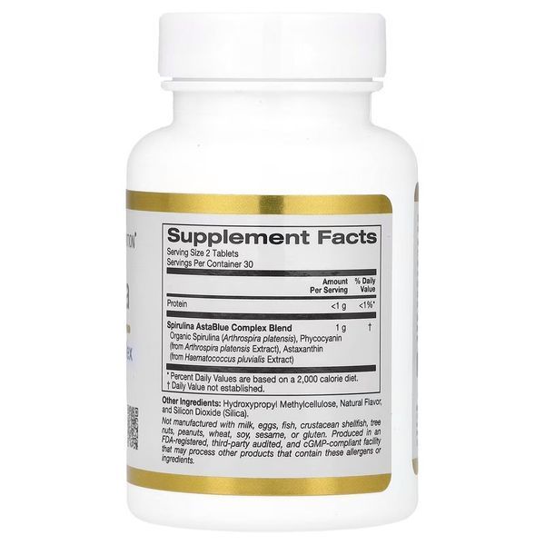 California Gold Nutrition Spirulina, 60 таблеток CN17162 фото