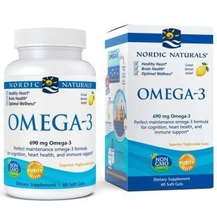 Nordic Naturals Omega-3, 60 капсул CN6927 фото