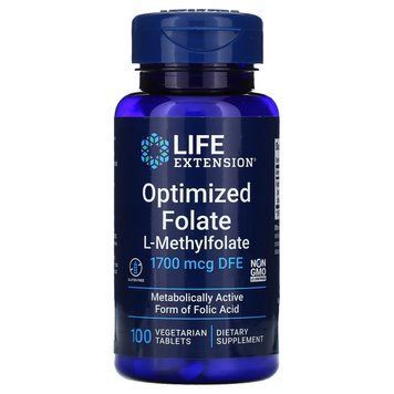 Life Extension Optimized Folate 1700 mcg, 100 таблеток CN10828 фото