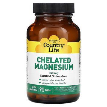 Country Life Chelated Magnesium 250 mg, 90 таблеток CN13285 фото