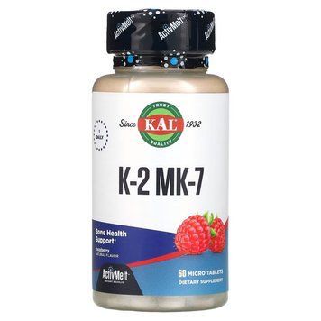 KAL Vitamin K2 MK-7, 60 таблеток - Малина CN16533 фото