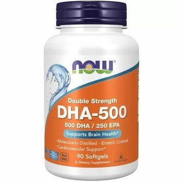 NOW DHA 500 mg, 90 капсул CN10529 фото