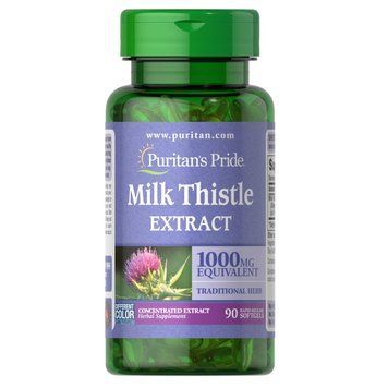 Puritan's Pride Milk Thistle 4:1 Extract 1000 mg, 90 капсул CN12985 фото