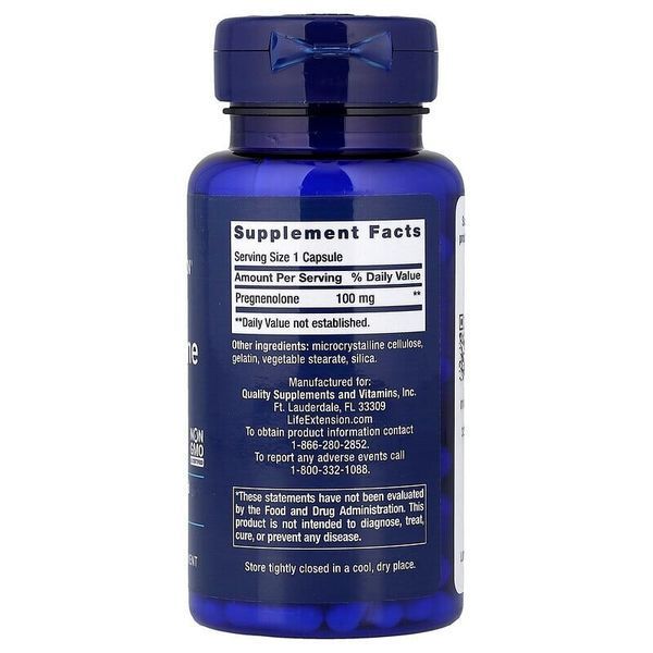 Life Extension Pregnenolone 100 mg, 100 таблеток CN17301 фото