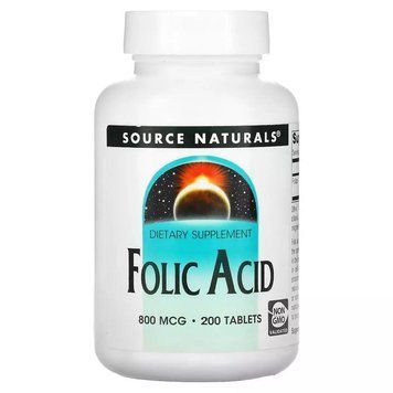 Source Naturals Folic Acid 800 mcg, 200 таблеток CN13584 фото