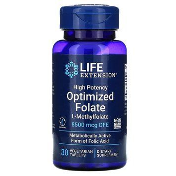 Life Extension High Potency Optimized Folate 8500 mcg, 30 таблеток CN7964 фото