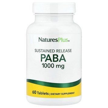 Natures Plus PABA 1000 mg, 60 таблеток CN17272 фото